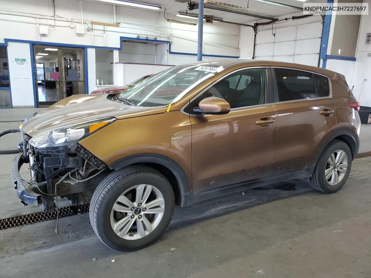 2017 Kia Sportage Lx VIN: KNDPMCAC3H7227697 Lot: 74297964