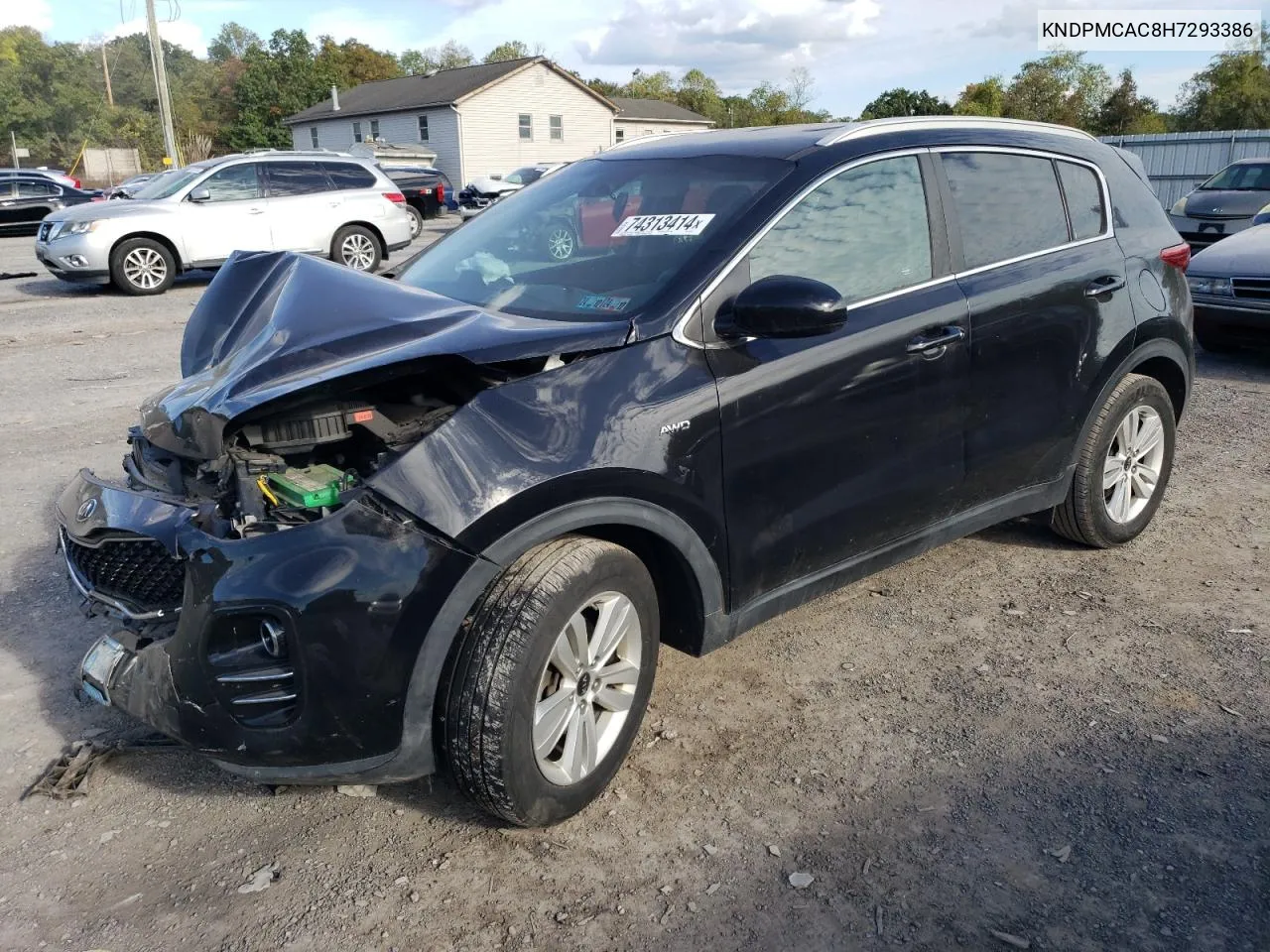 2017 Kia Sportage Lx VIN: KNDPMCAC8H7293386 Lot: 74313414