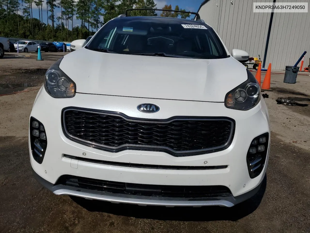 2017 Kia Sportage Sx VIN: KNDPR3A63H7249050 Lot: 74324654