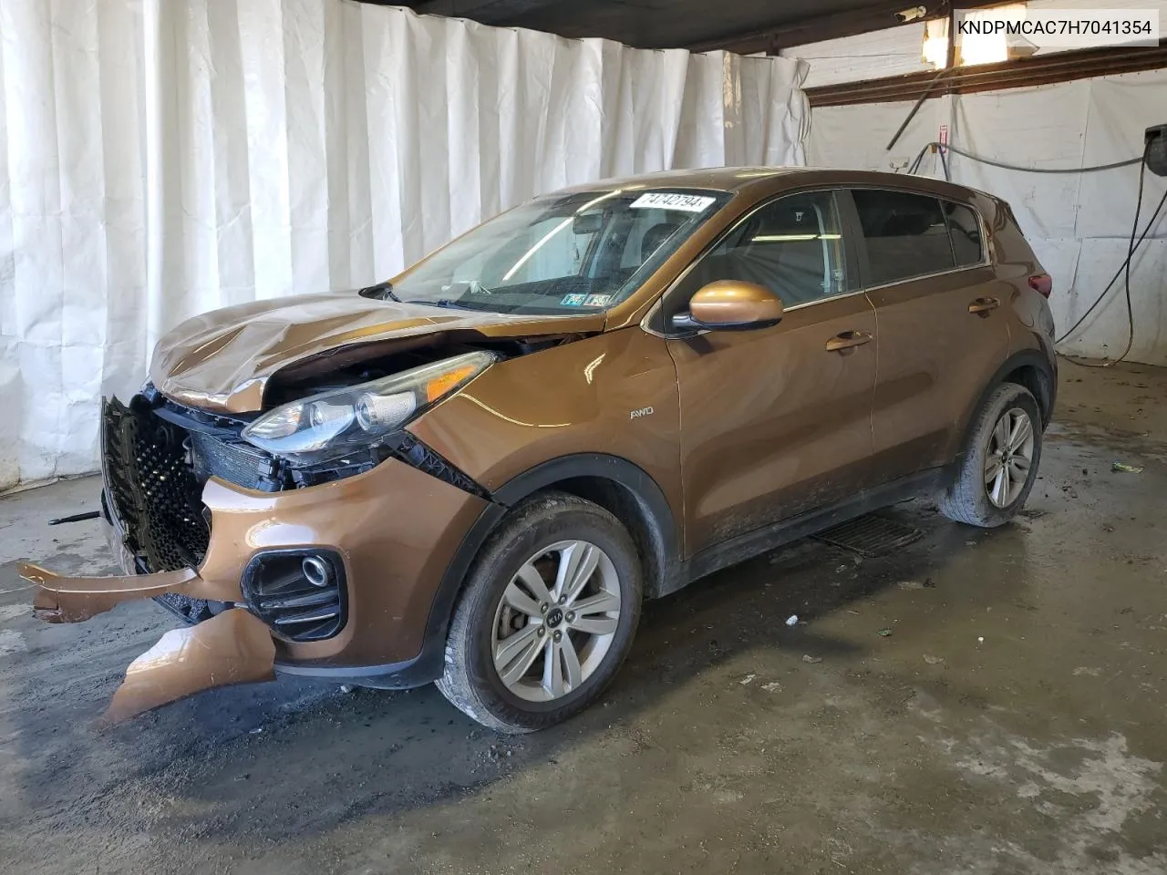 2017 Kia Sportage Lx VIN: KNDPMCAC7H7041354 Lot: 74742794