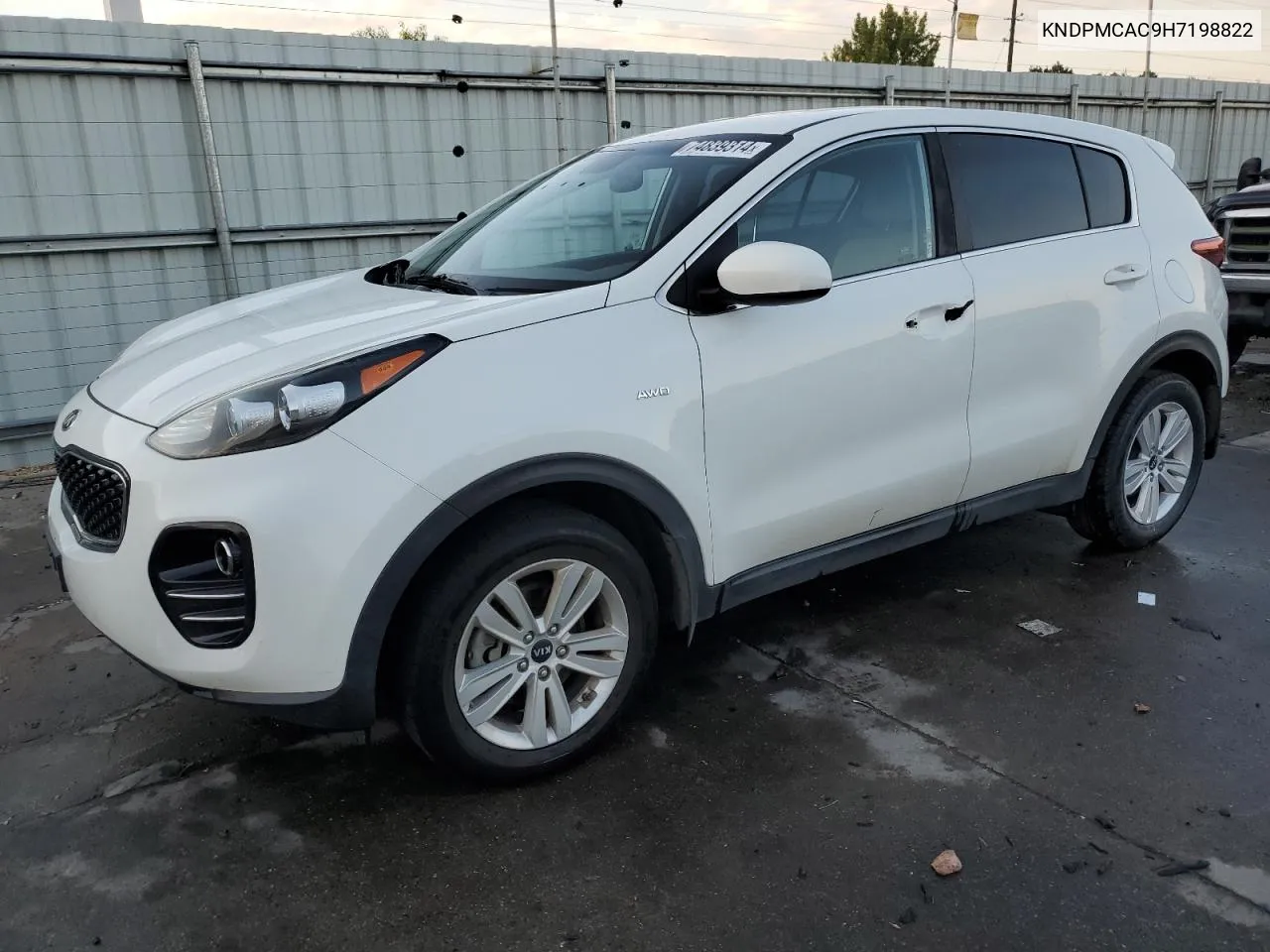 2017 Kia Sportage Lx VIN: KNDPMCAC9H7198822 Lot: 74839314