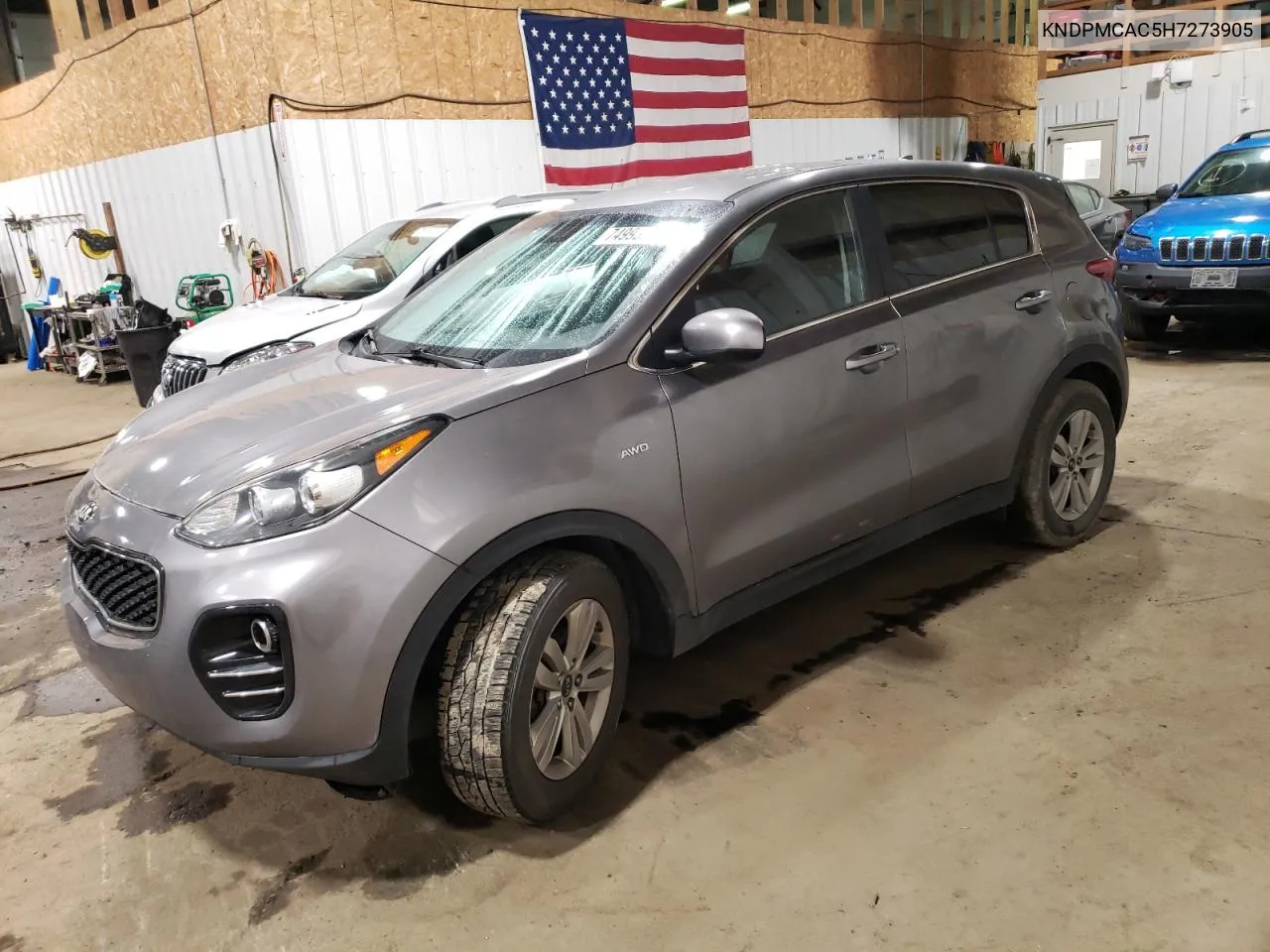 2017 Kia Sportage Lx VIN: KNDPMCAC5H7273905 Lot: 74998004