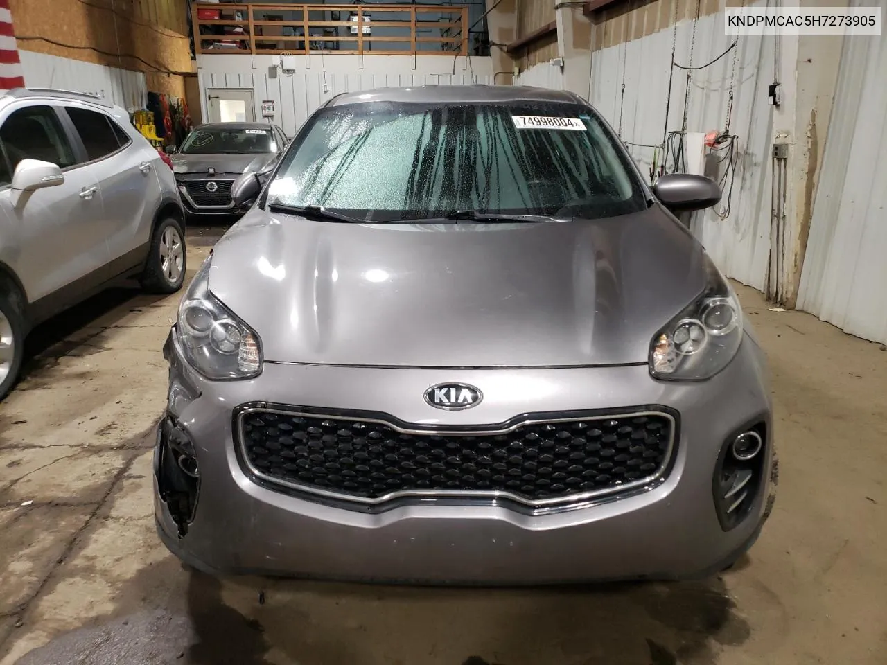 2017 Kia Sportage Lx VIN: KNDPMCAC5H7273905 Lot: 74998004