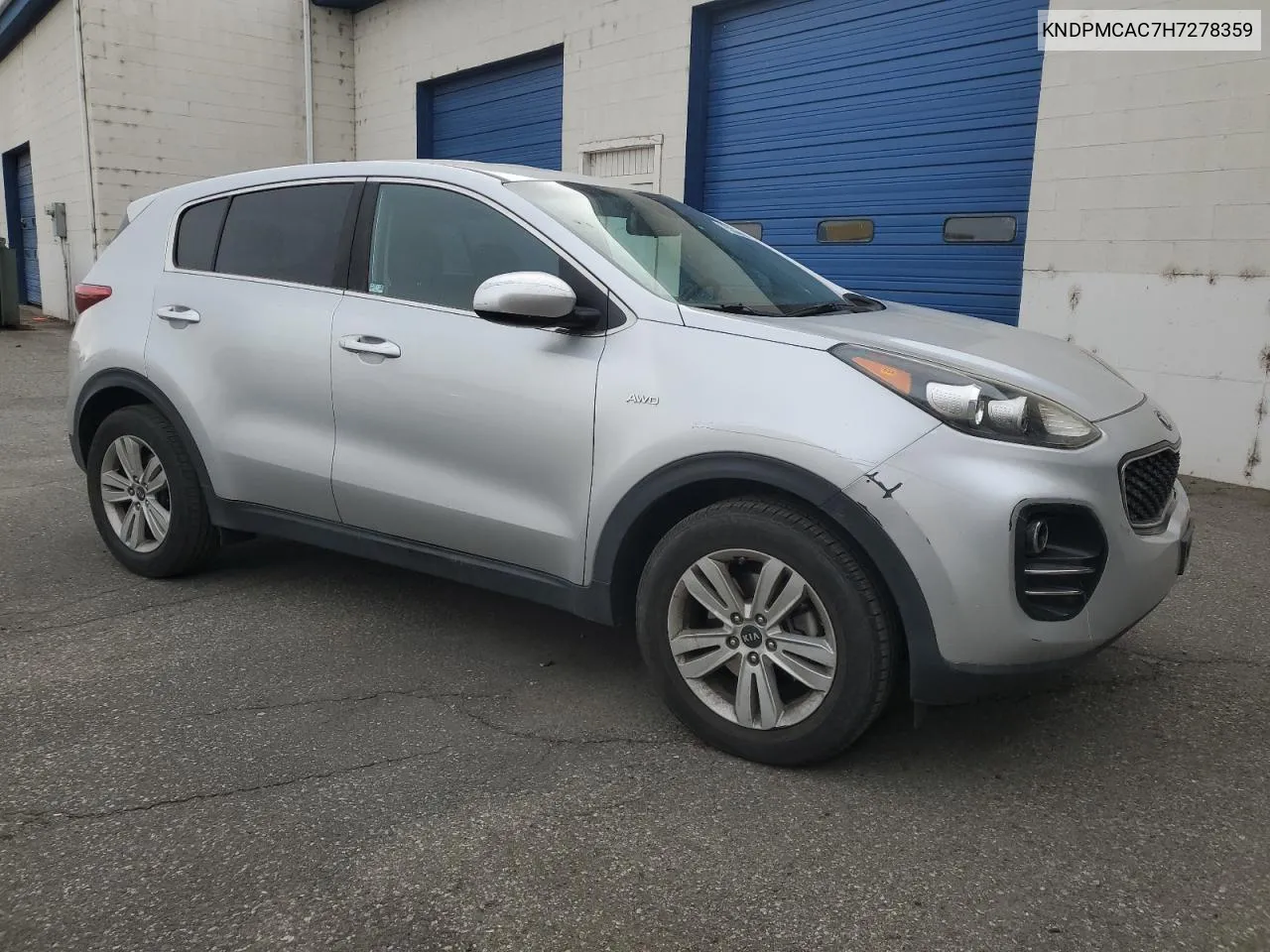 2017 Kia Sportage Lx VIN: KNDPMCAC7H7278359 Lot: 75290954