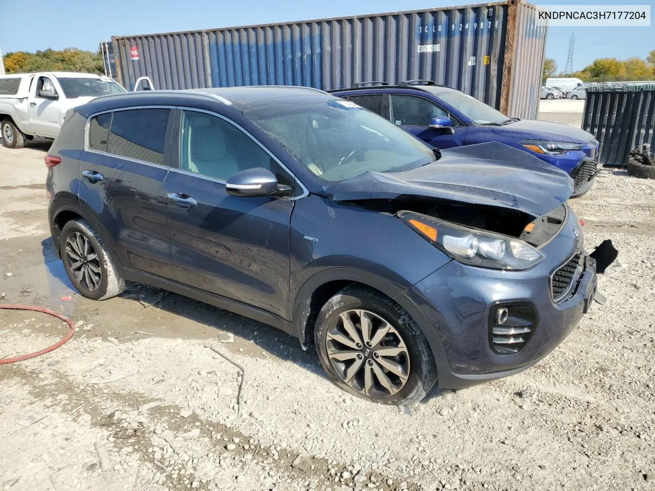 2017 Kia Sportage Ex VIN: KNDPNCAC3H7177204 Lot: 75545834