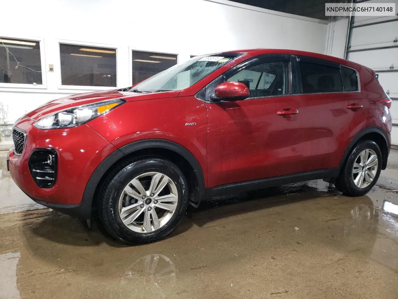 2017 Kia Sportage Lx VIN: KNDPMCAC6H7140148 Lot: 75549574