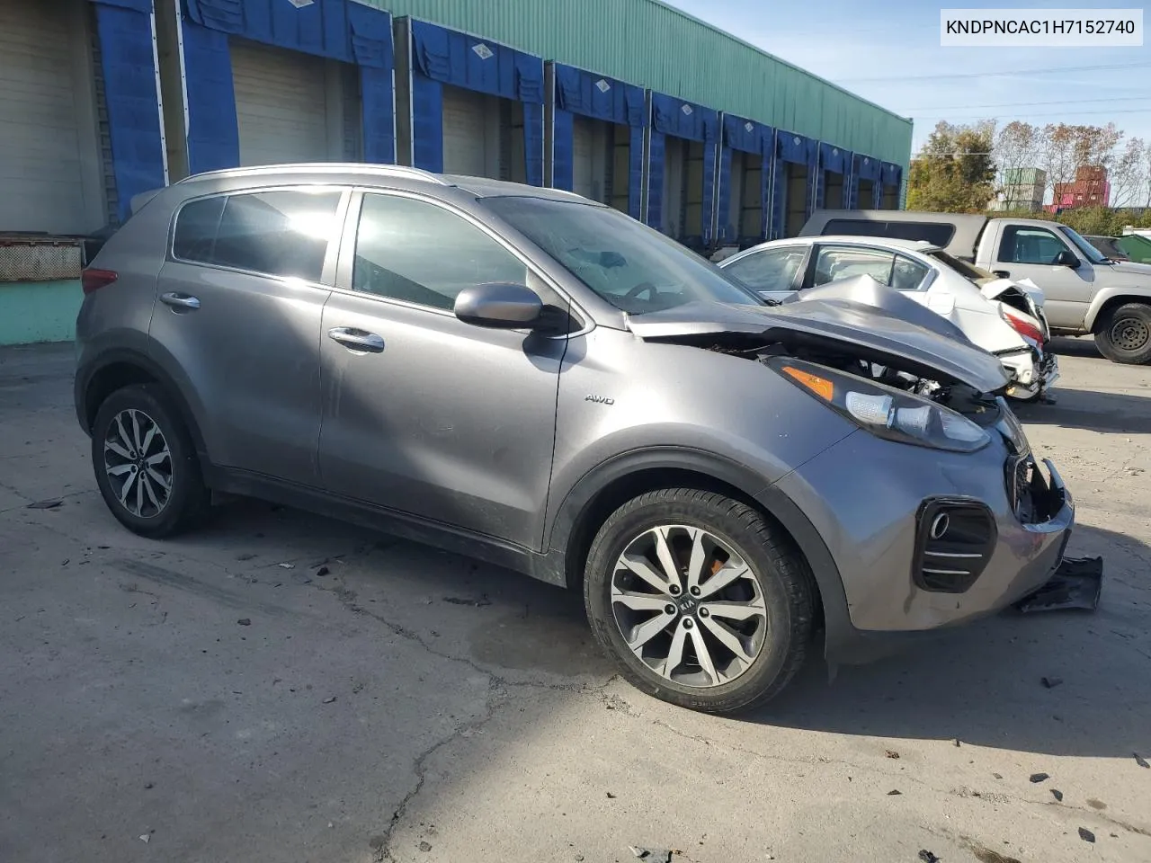 2017 Kia Sportage Ex VIN: KNDPNCAC1H7152740 Lot: 75846434