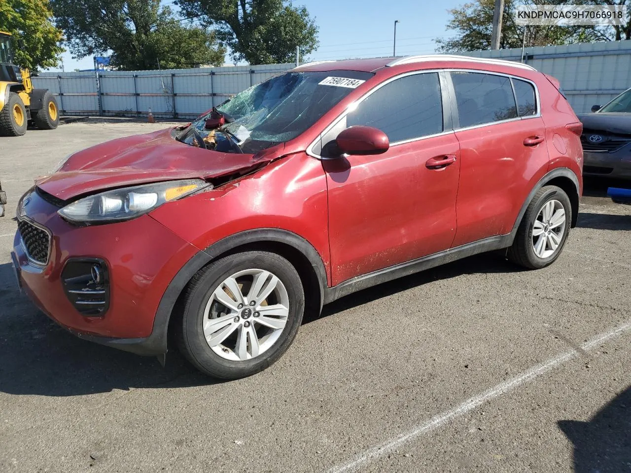 2017 Kia Sportage Lx VIN: KNDPMCAC9H7066918 Lot: 75907184