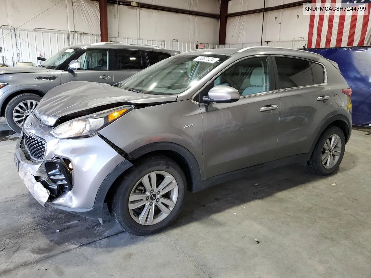 2017 Kia Sportage Lx VIN: KNDPMCAC8H7244799 Lot: 76082524