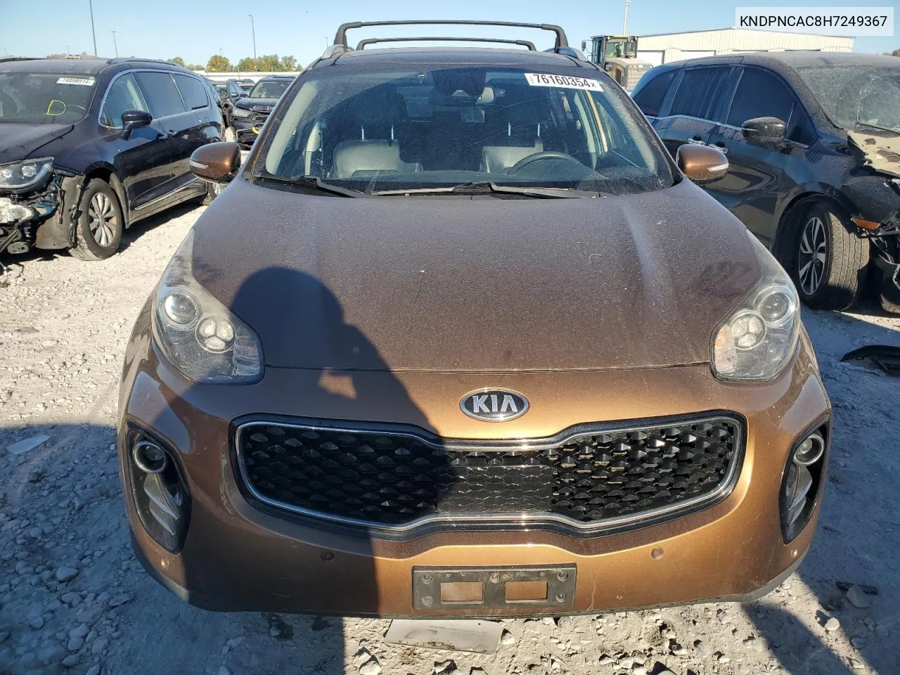 2017 Kia Sportage Ex VIN: KNDPNCAC8H7249367 Lot: 76160354