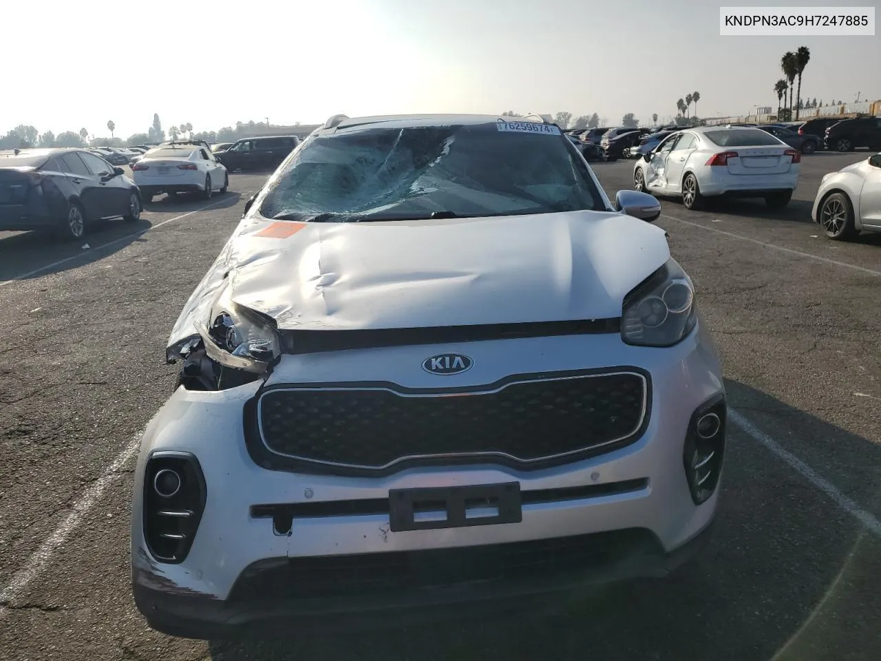 2017 Kia Sportage Ex VIN: KNDPN3AC9H7247885 Lot: 76259674