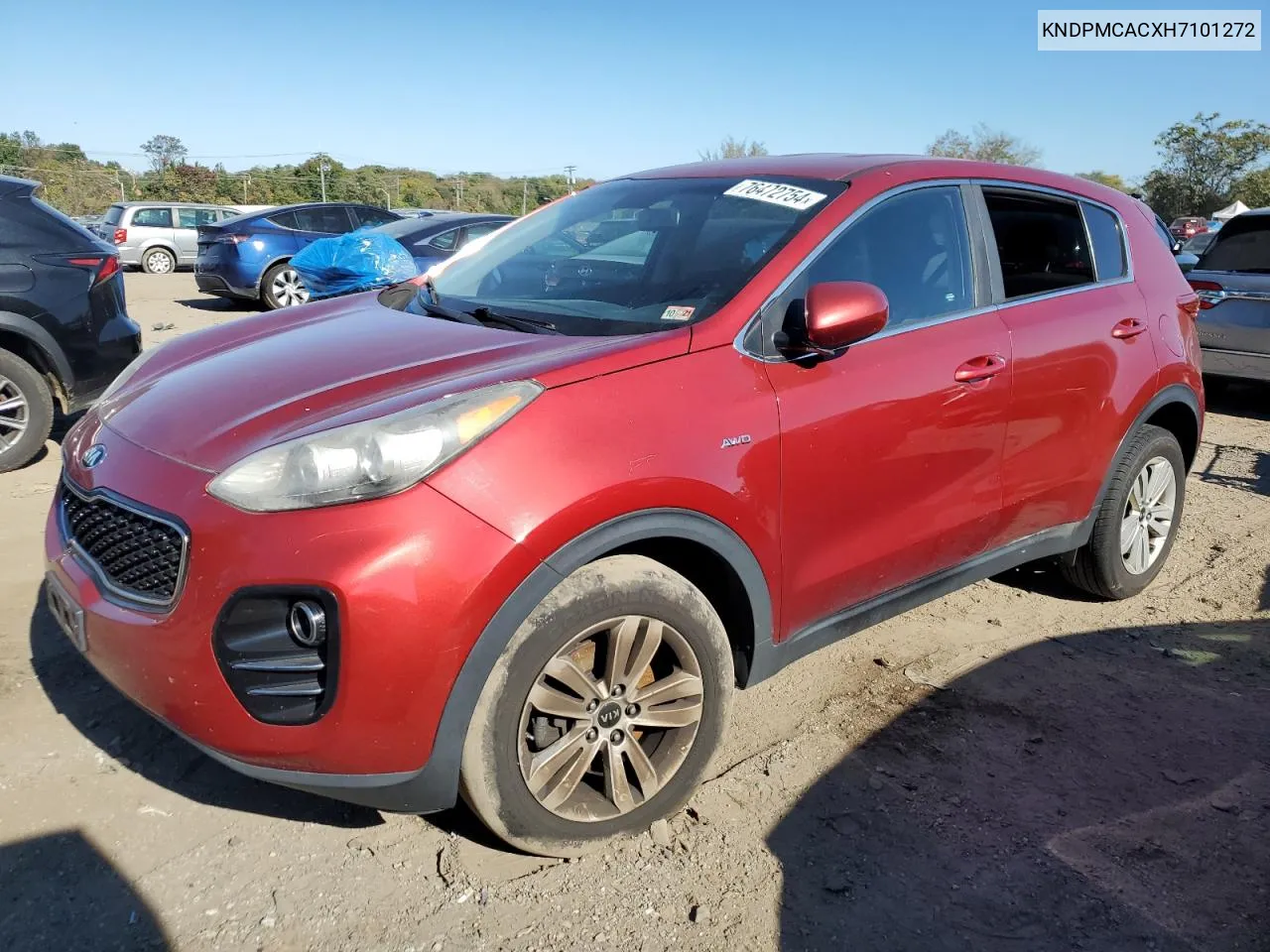 2017 Kia Sportage Lx VIN: KNDPMCACXH7101272 Lot: 76472754