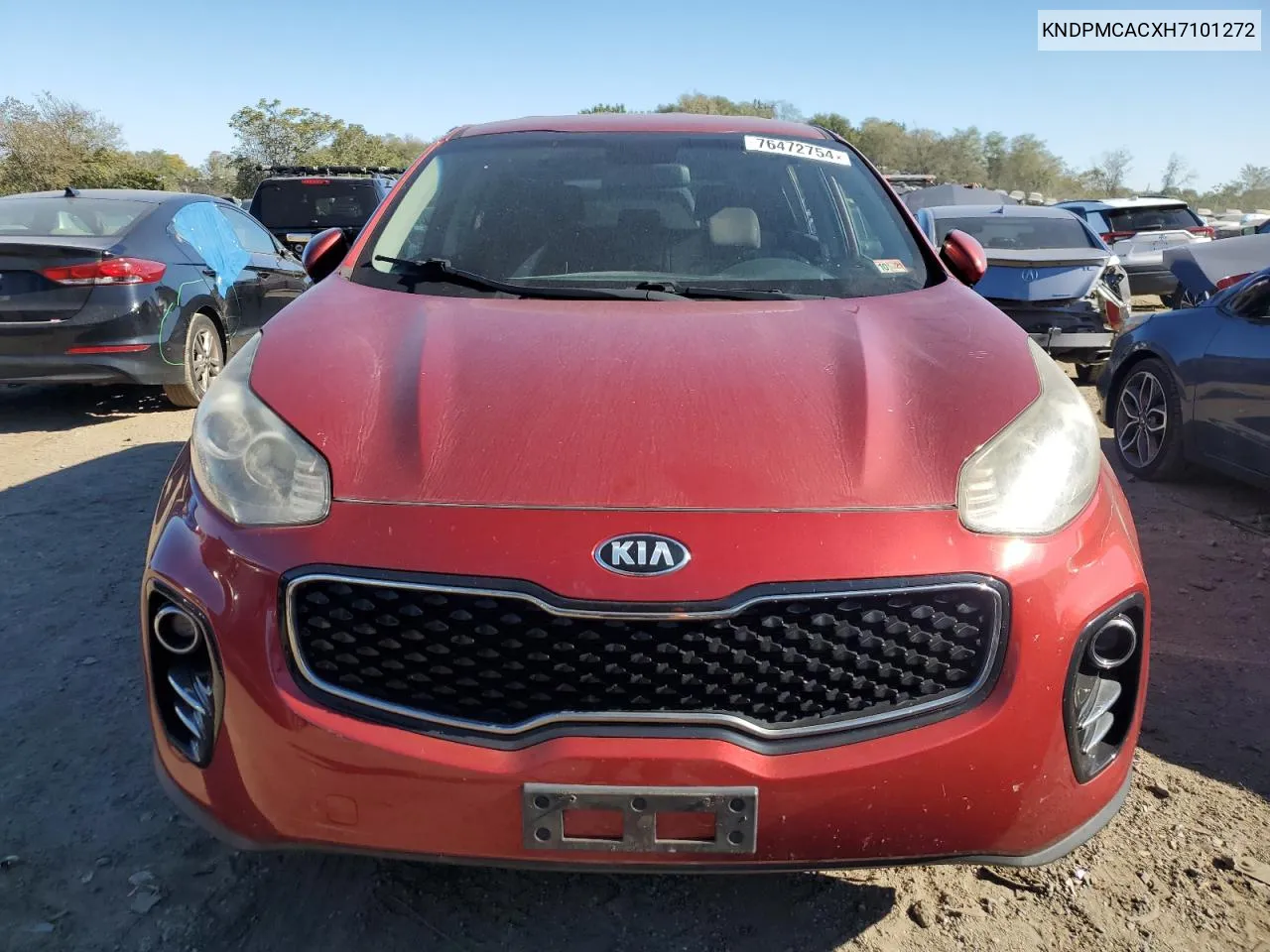 2017 Kia Sportage Lx VIN: KNDPMCACXH7101272 Lot: 76472754