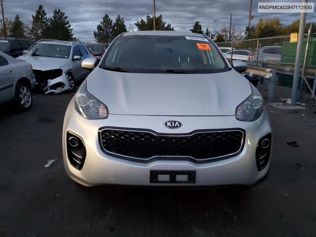 2017 Kia Sportage Lx VIN: KNDPMCAC0H7112930 Lot: 76574134