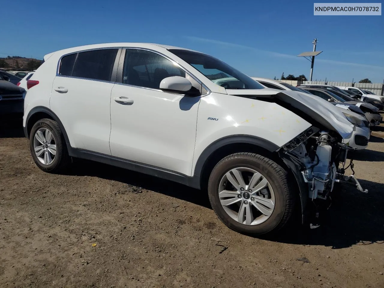 2017 Kia Sportage Lx VIN: KNDPMCAC0H7078732 Lot: 76707264