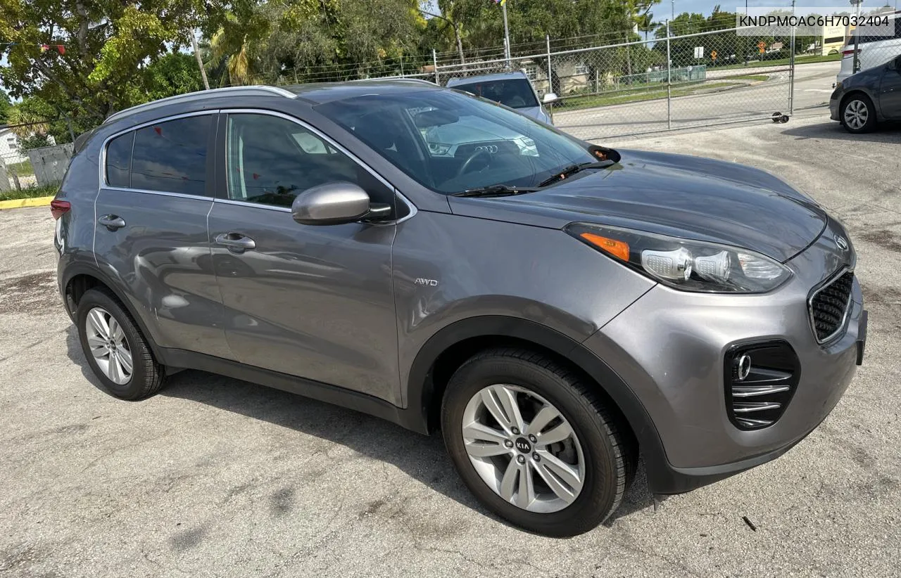 2017 Kia Sportage L VIN: KNDPMCAC6H7032404 Lot: 76901554