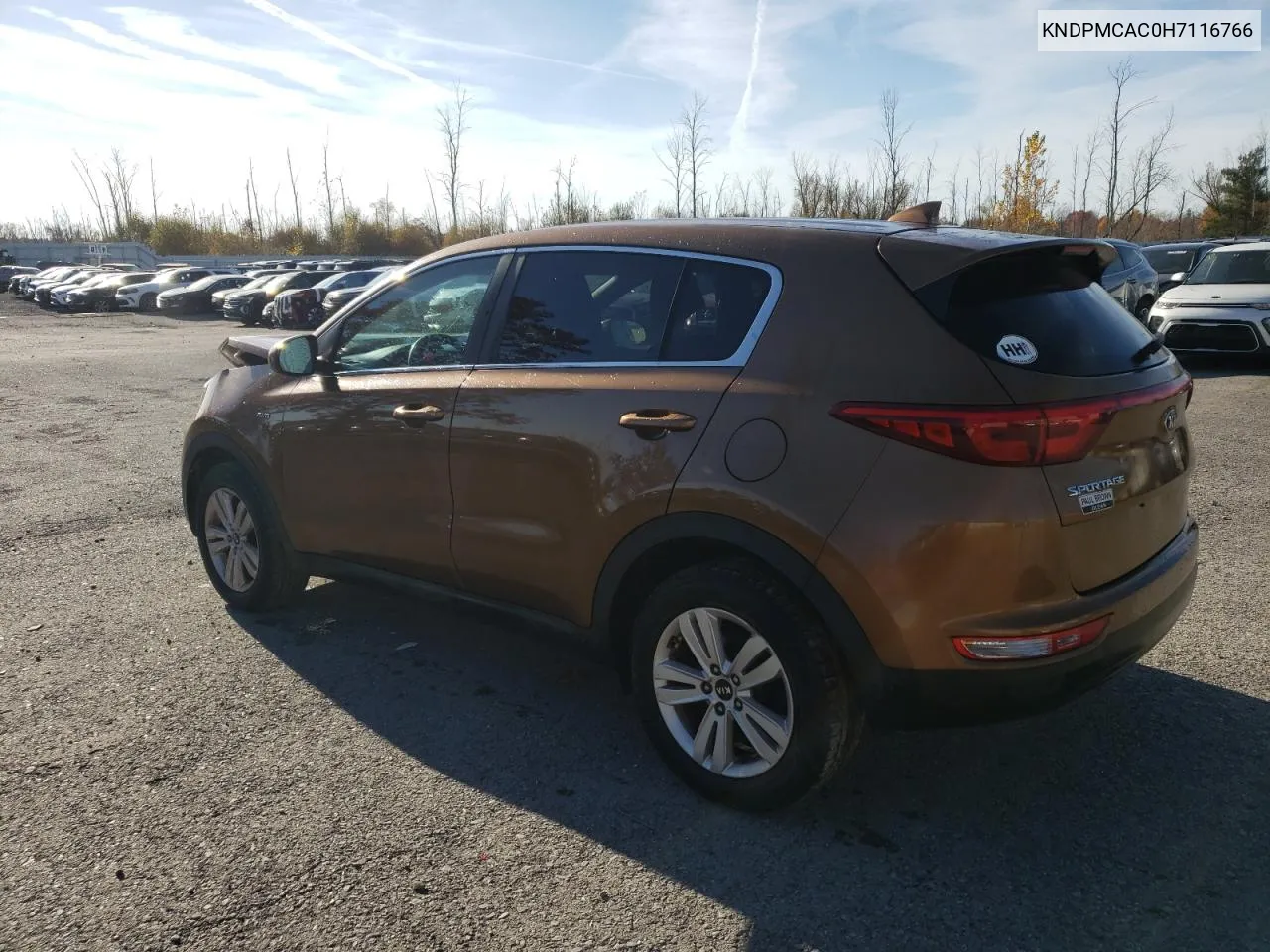 2017 Kia Sportage Lx VIN: KNDPMCAC0H7116766 Lot: 77004364