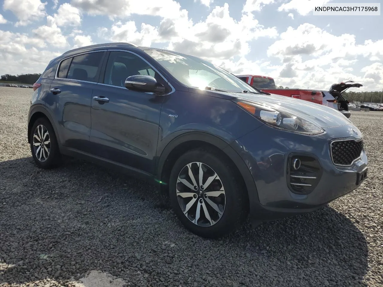 2017 Kia Sportage Ex VIN: KNDPNCAC3H7175968 Lot: 77618754