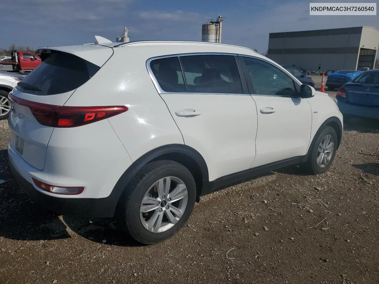 2017 Kia Sportage Lx VIN: KNDPMCAC3H7260540 Lot: 78200904