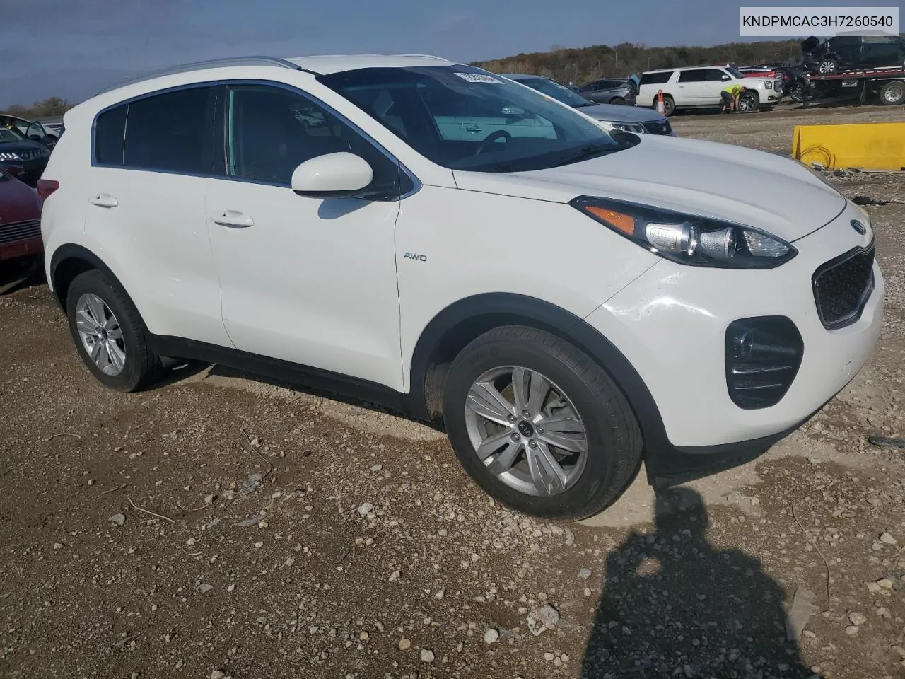 2017 Kia Sportage Lx VIN: KNDPMCAC3H7260540 Lot: 78200904