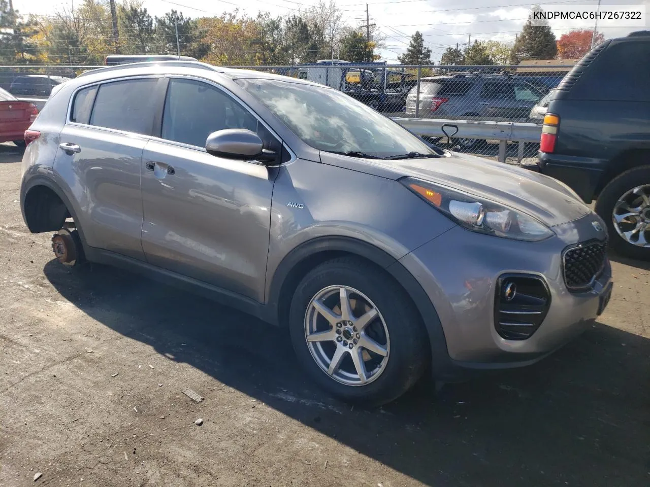 2017 Kia Sportage Lx VIN: KNDPMCAC6H7267322 Lot: 78537684