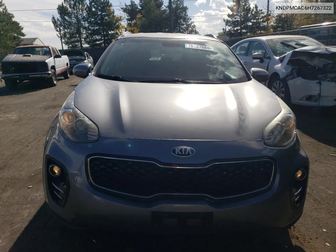 2017 Kia Sportage Lx VIN: KNDPMCAC6H7267322 Lot: 78537684