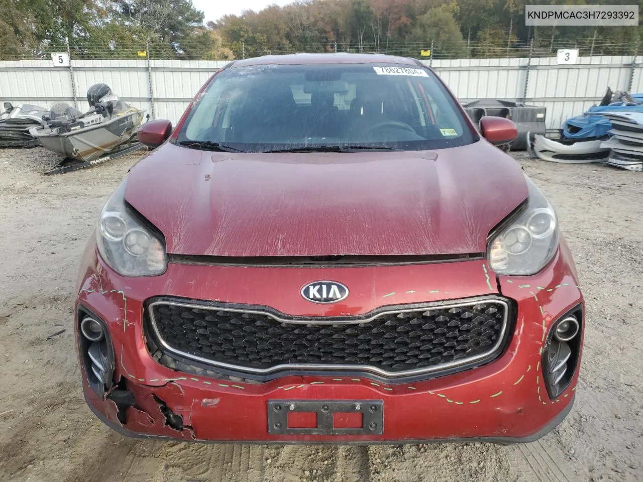 2017 Kia Sportage Lx VIN: KNDPMCAC3H7293392 Lot: 78627804