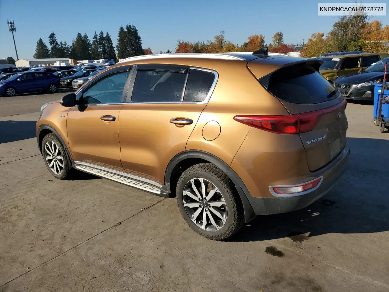 2017 Kia Sportage Ex VIN: KNDPNCAC6H7078778 Lot: 79809724