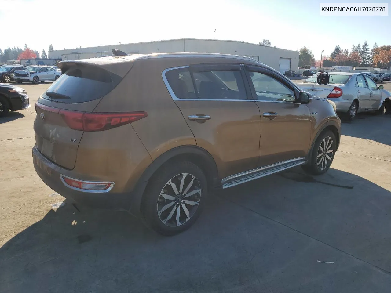 2017 Kia Sportage Ex VIN: KNDPNCAC6H7078778 Lot: 79809724