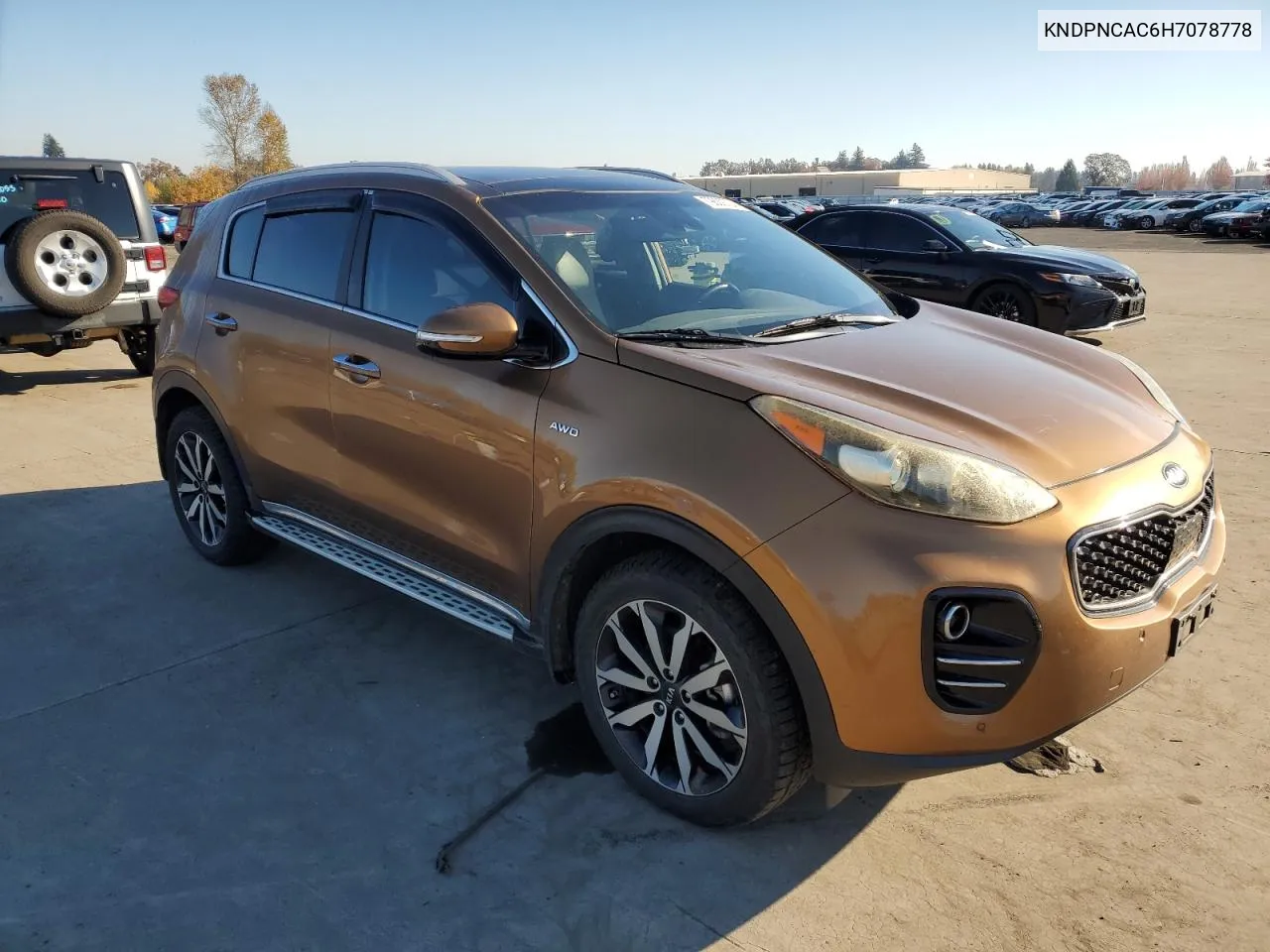 2017 Kia Sportage Ex VIN: KNDPNCAC6H7078778 Lot: 79809724