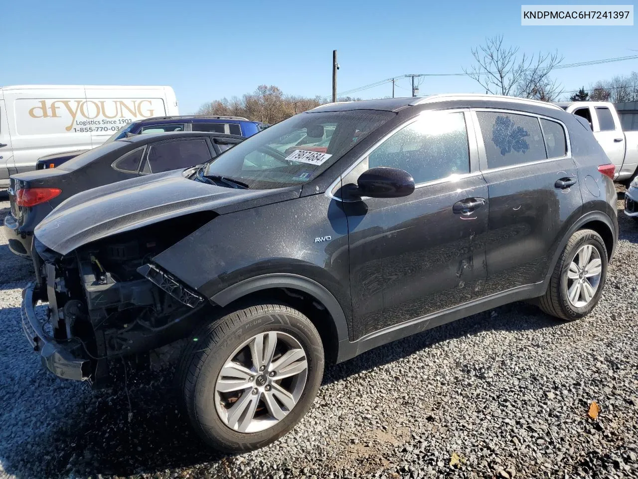 2017 Kia Sportage Lx VIN: KNDPMCAC6H7241397 Lot: 79874684