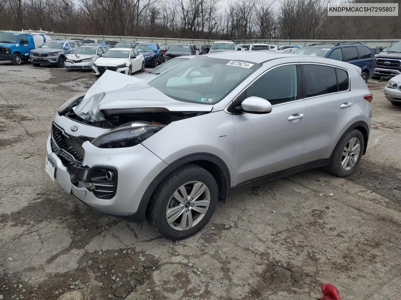 2017 Kia Sportage Lx VIN: KNDPMCAC5H7295807 Lot: 80726214