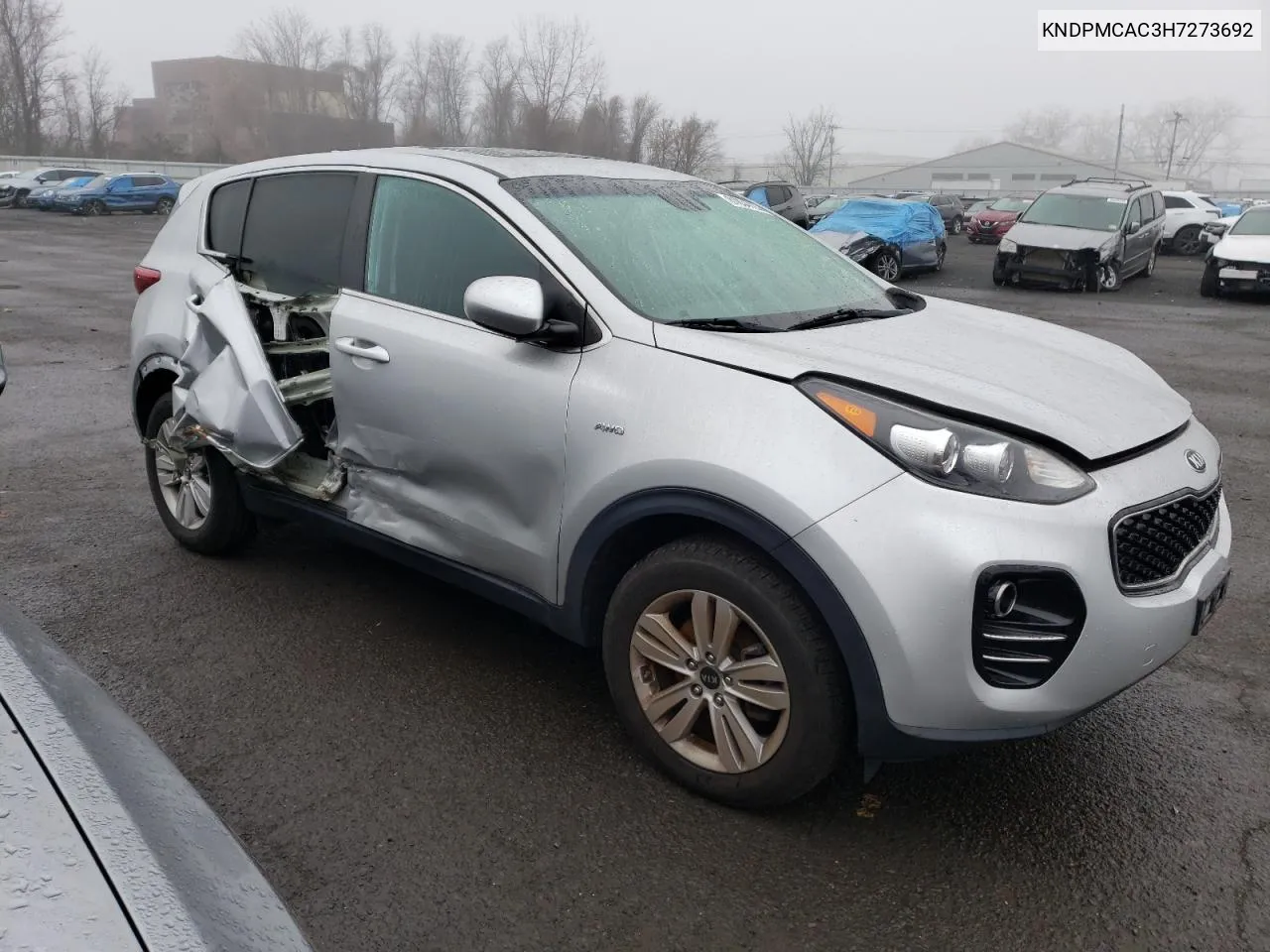 2017 Kia Sportage Lx VIN: KNDPMCAC3H7273692 Lot: 81834723