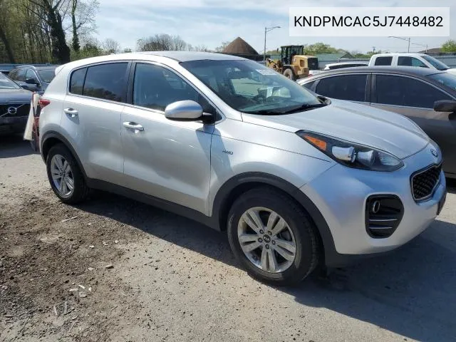 2018 Kia Sportage Lx VIN: KNDPMCAC5J7448482 Lot: 60727574