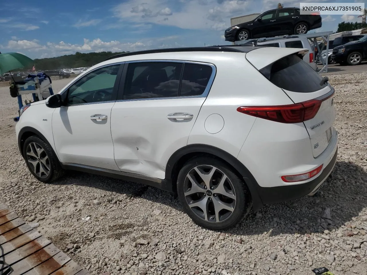 2018 Kia Sportage Sx VIN: KNDPRCA6XJ7351905 Lot: 62479354