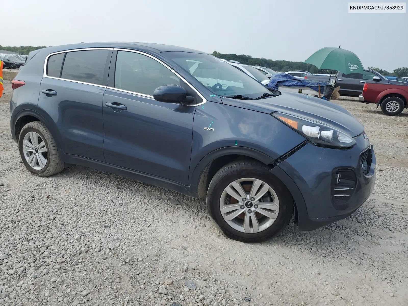 2018 Kia Sportage Lx VIN: KNDPMCAC9J7358929 Lot: 62833334