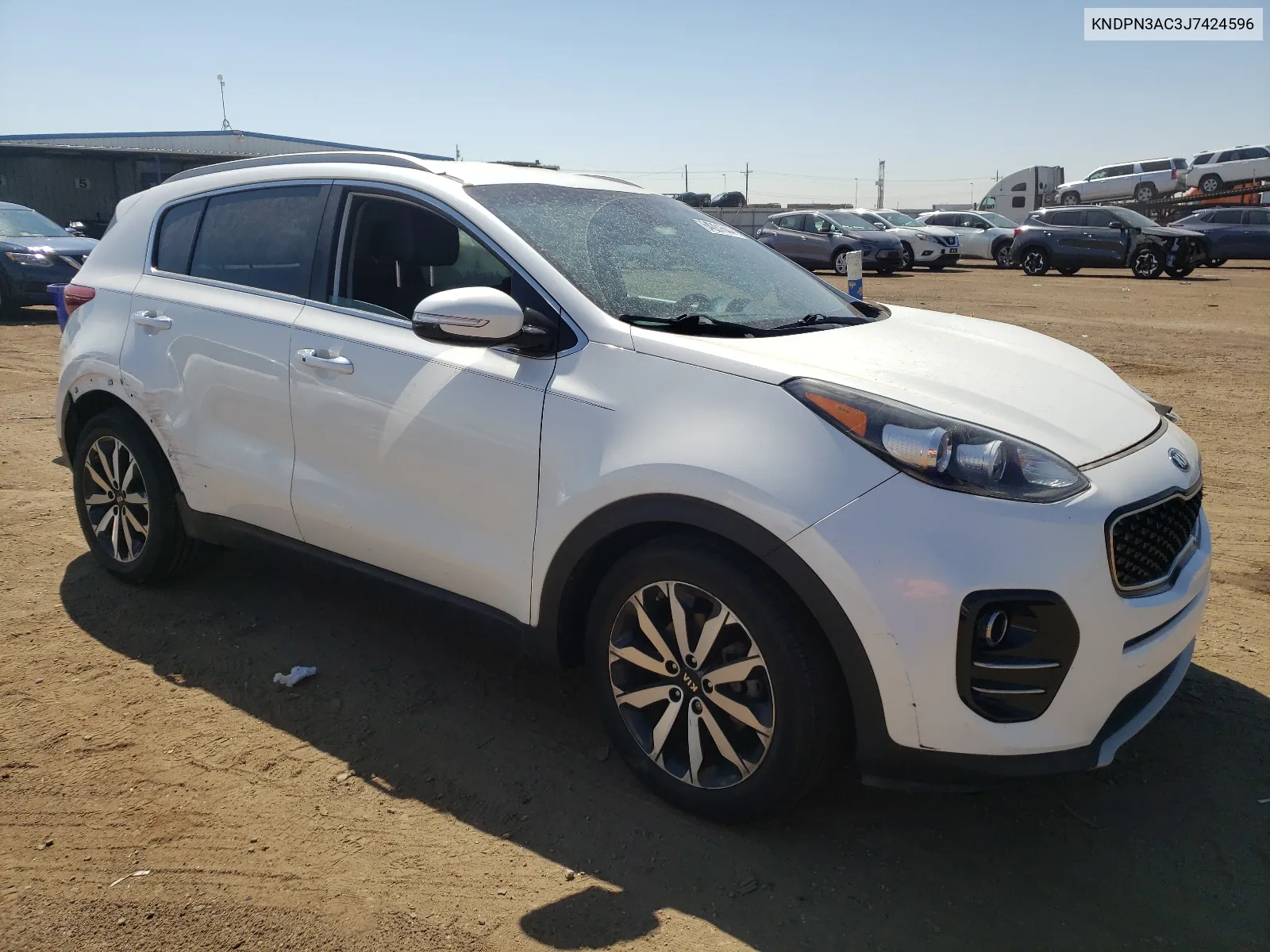 2018 Kia Sportage Ex VIN: KNDPN3AC3J7424596 Lot: 64281644