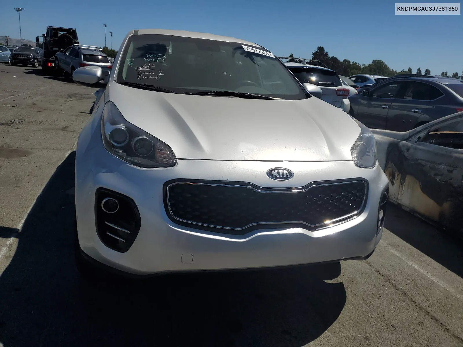 2018 Kia Sportage Lx VIN: KNDPMCAC3J7381350 Lot: 65072924