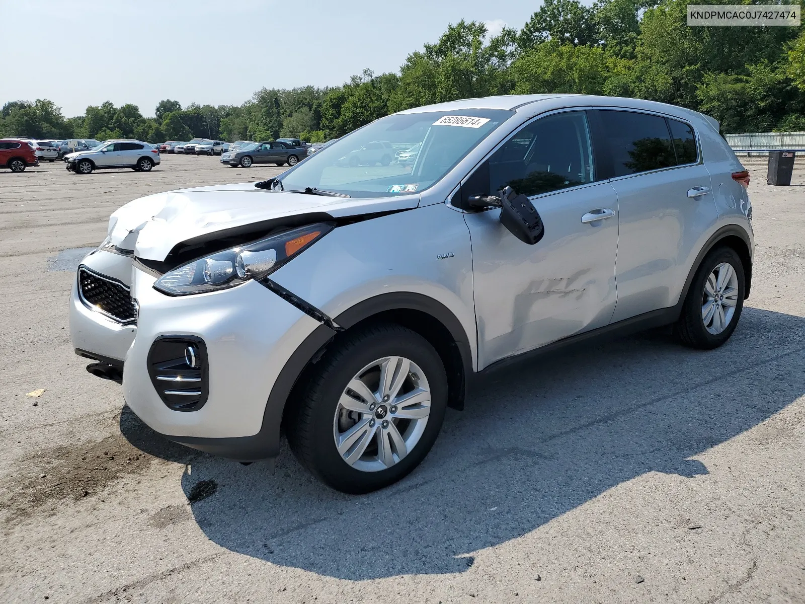 2018 Kia Sportage Lx VIN: KNDPMCAC0J7427474 Lot: 65286614