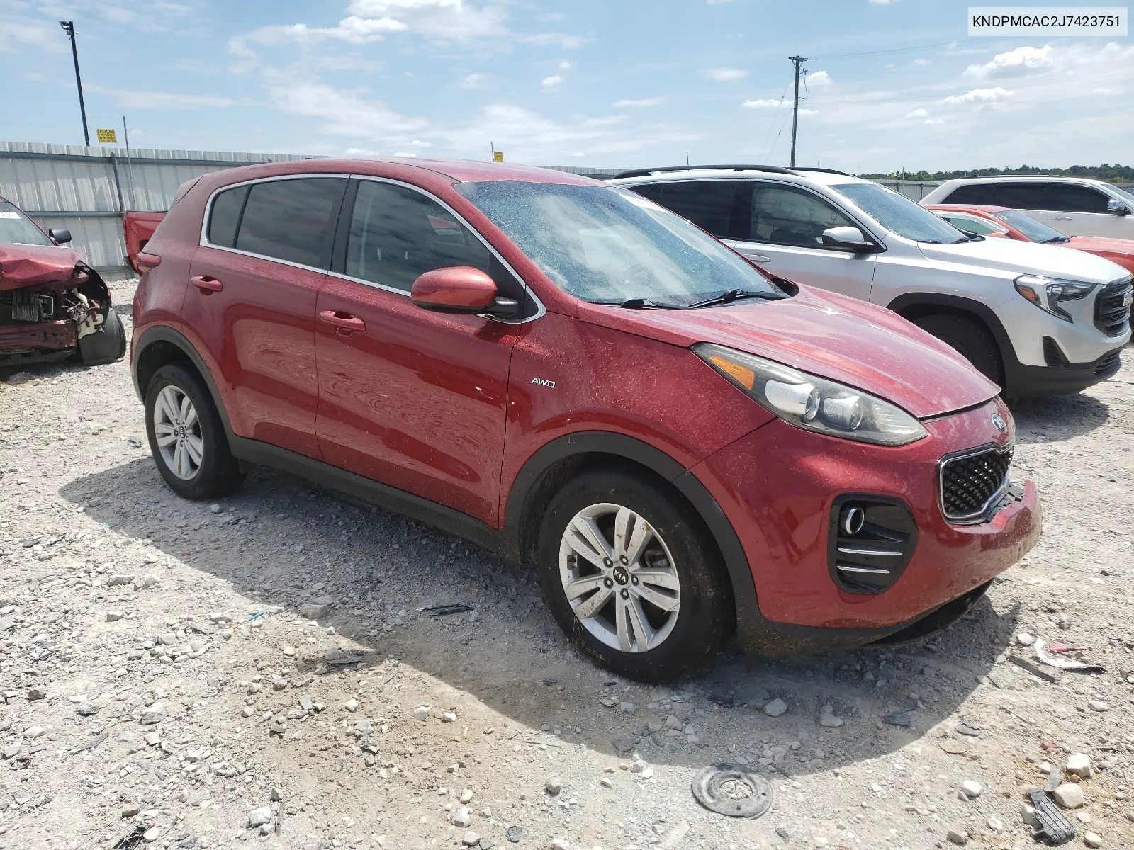 KNDPMCAC2J7423751 2018 Kia Sportage Lx