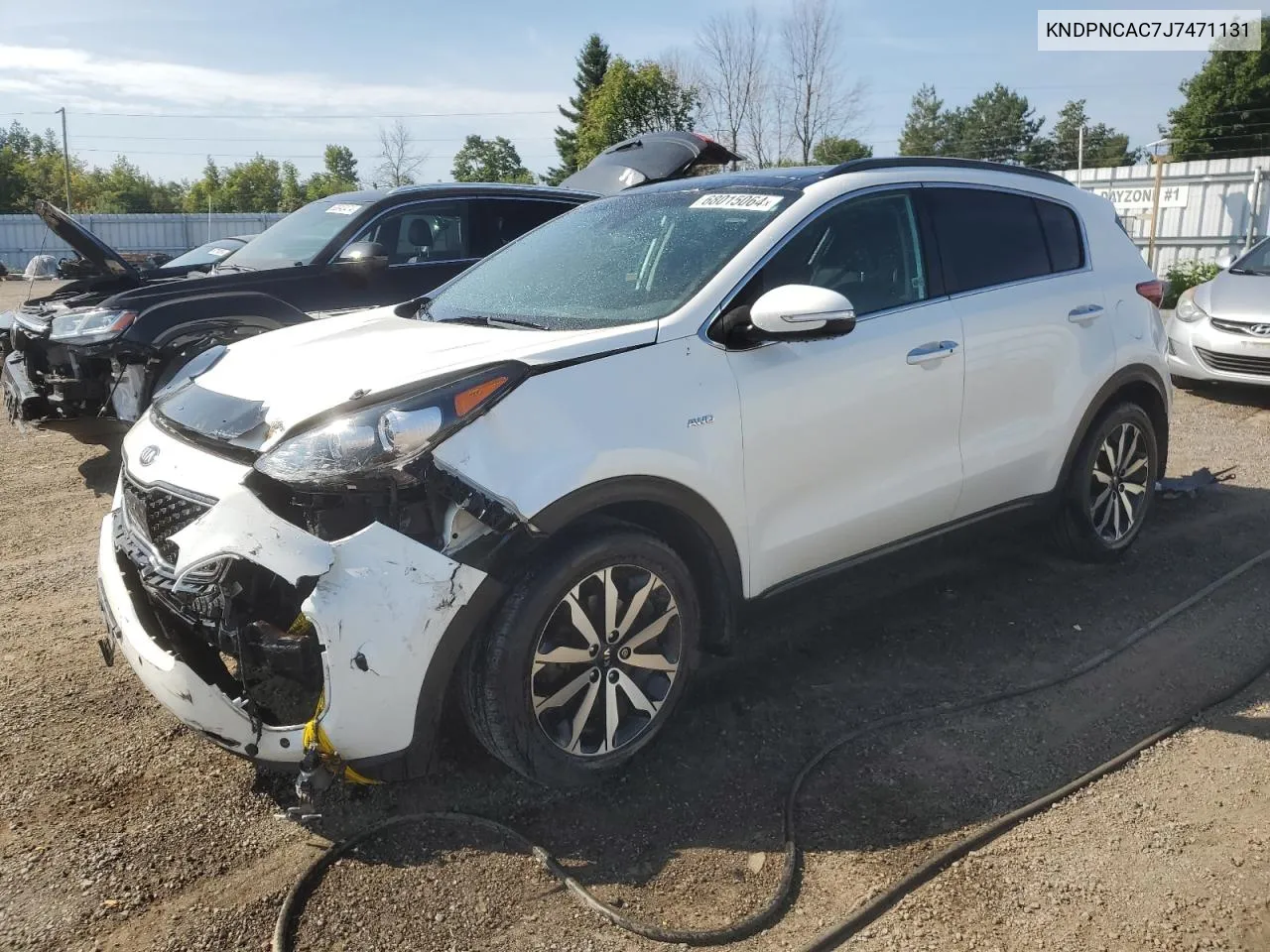 2018 Kia Sportage Ex VIN: KNDPNCAC7J7471131 Lot: 68015064