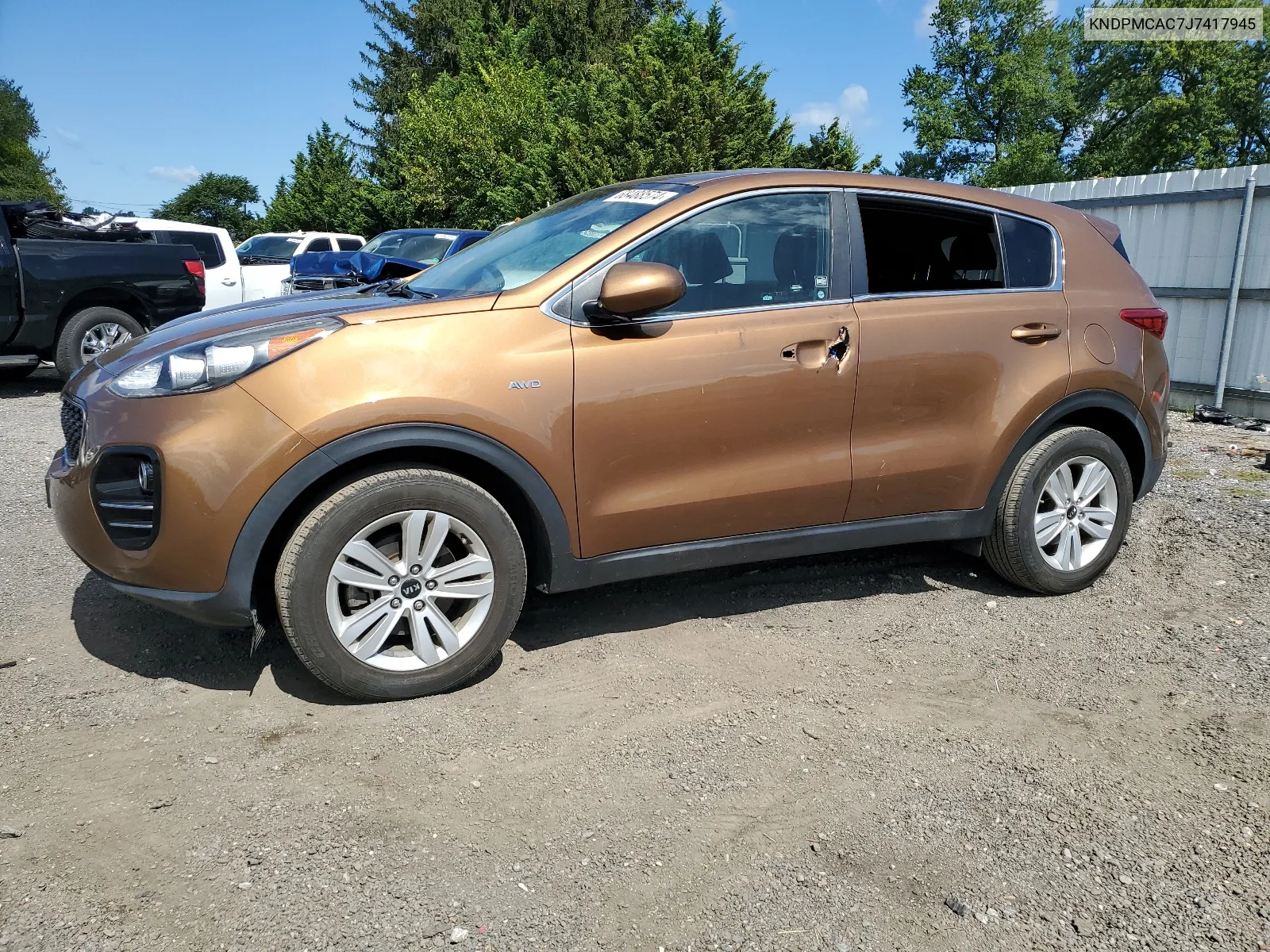 2018 Kia Sportage Lx VIN: KNDPMCAC7J7417945 Lot: 68488574