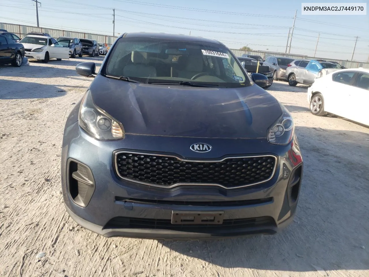 2018 Kia Sportage Lx VIN: KNDPM3AC2J7449170 Lot: 70031644