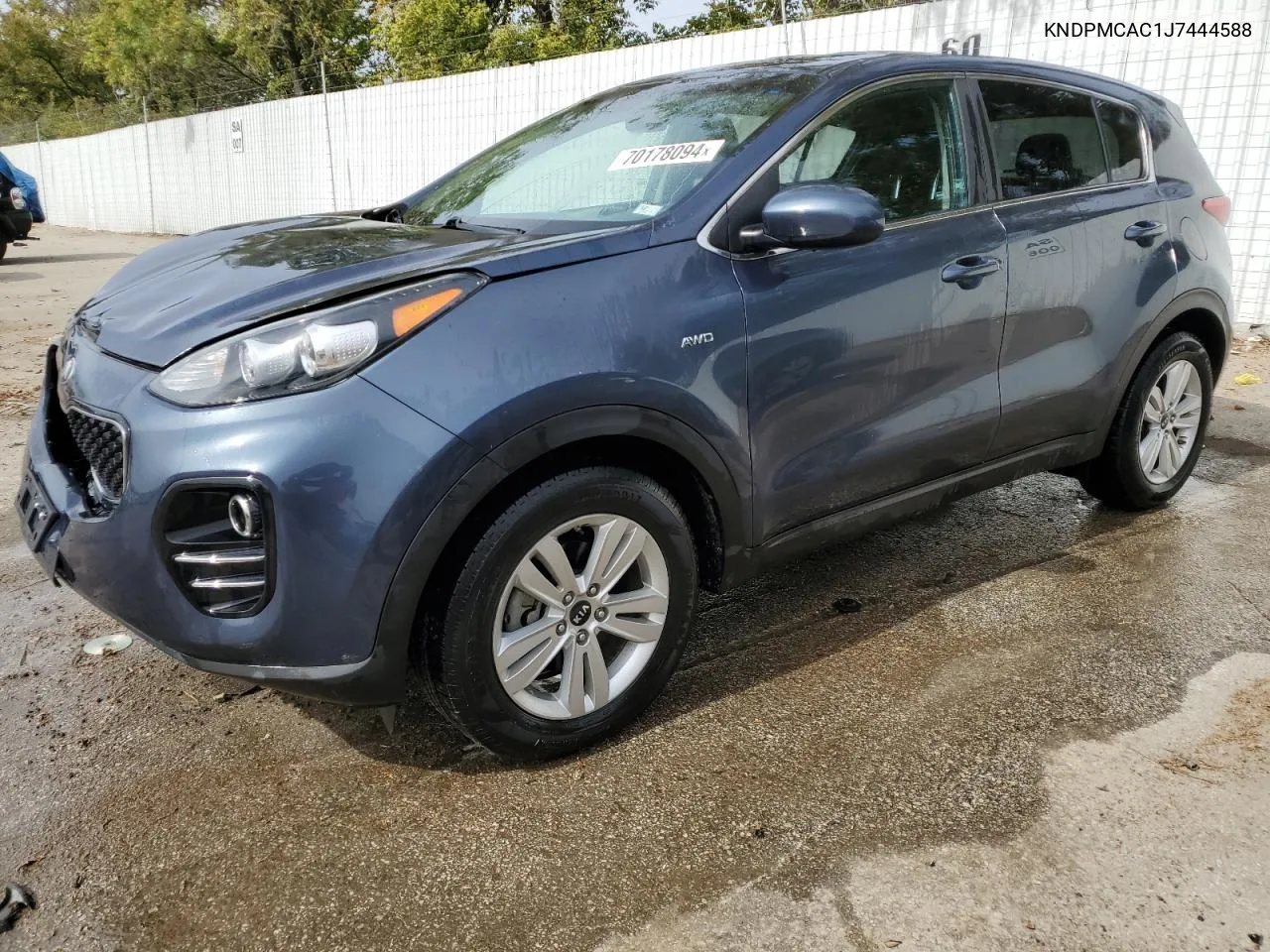 2018 Kia Sportage Lx VIN: KNDPMCAC1J7444588 Lot: 70178094