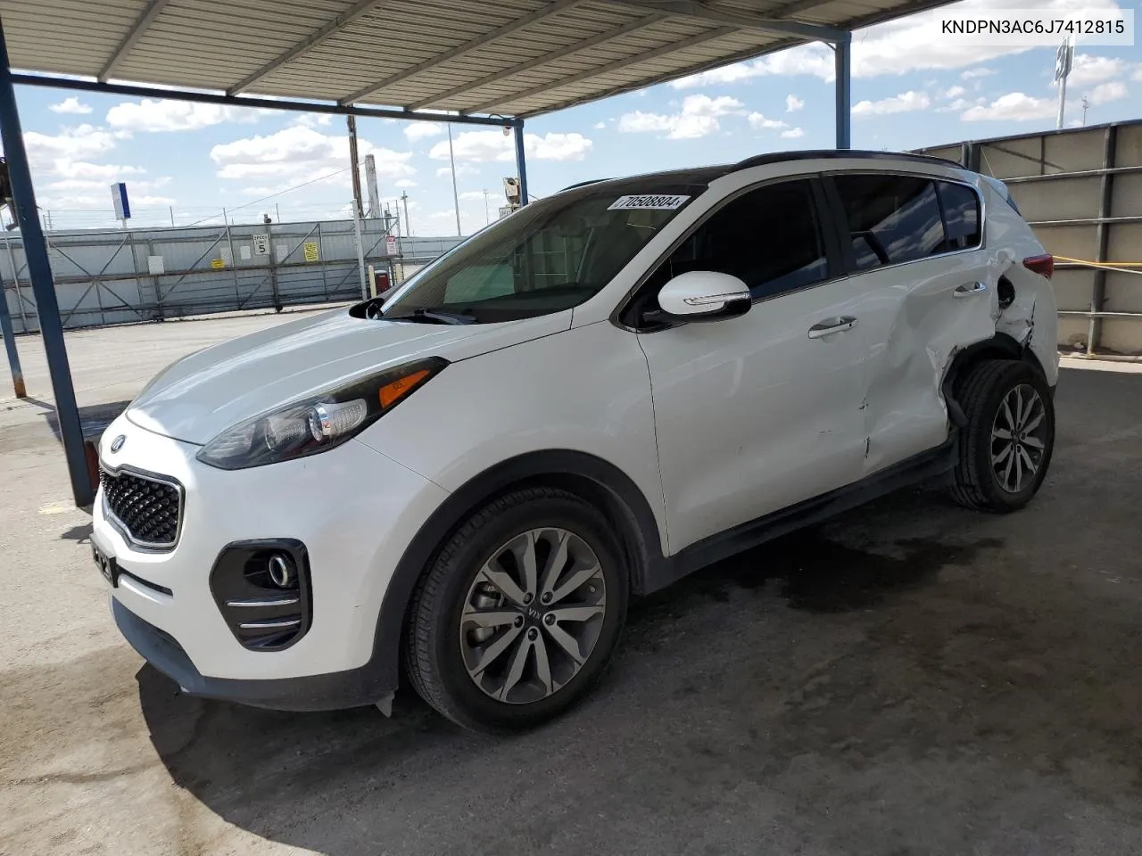 2018 Kia Sportage Ex VIN: KNDPN3AC6J7412815 Lot: 70508804