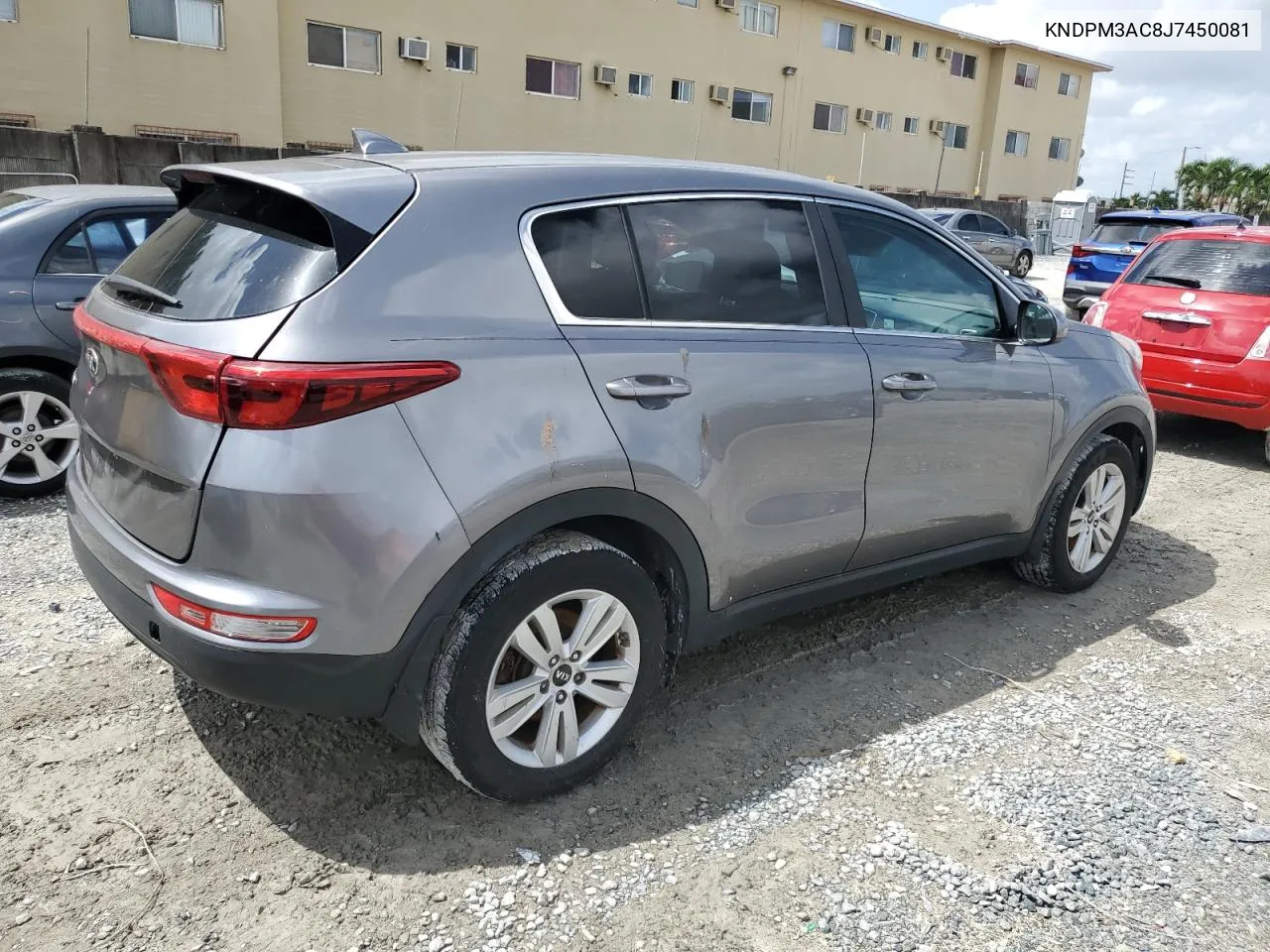 2018 Kia Sportage Lx VIN: KNDPM3AC8J7450081 Lot: 70568934