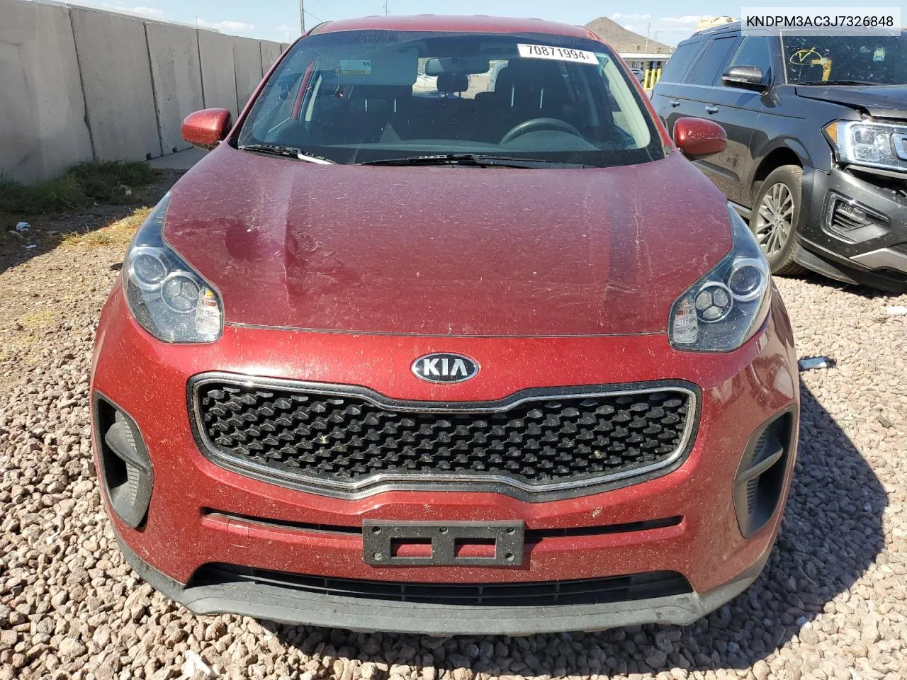 2018 Kia Sportage Lx VIN: KNDPM3AC3J7326848 Lot: 70871994