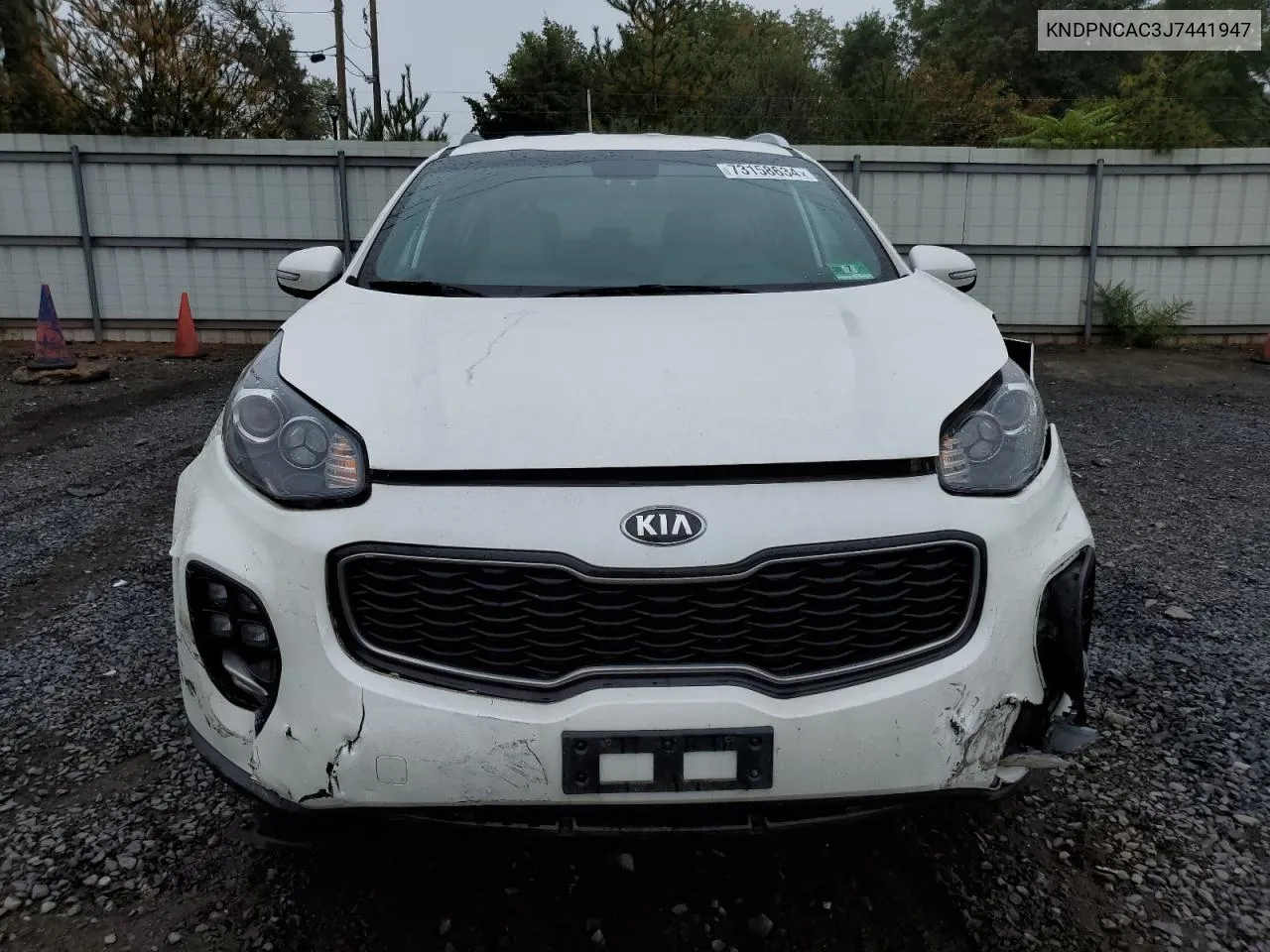 KNDPNCAC3J7441947 2018 Kia Sportage Ex