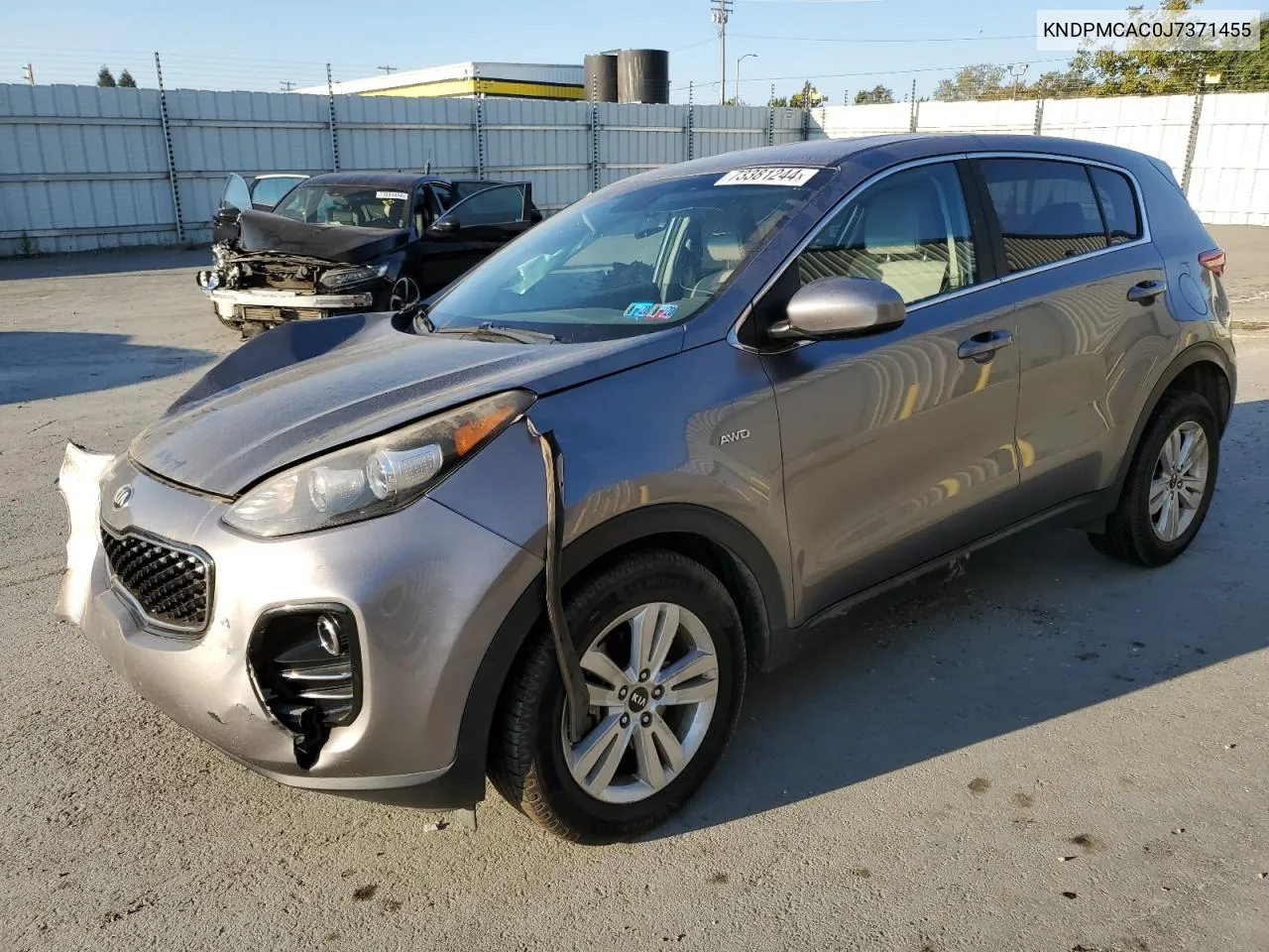 2018 Kia Sportage Lx VIN: KNDPMCAC0J7371455 Lot: 73381244