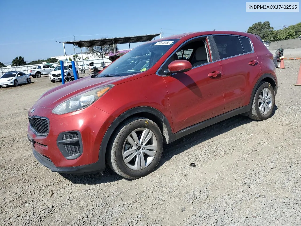 2018 Kia Sportage Lx VIN: KNDPM3ACXJ7402565 Lot: 73516264